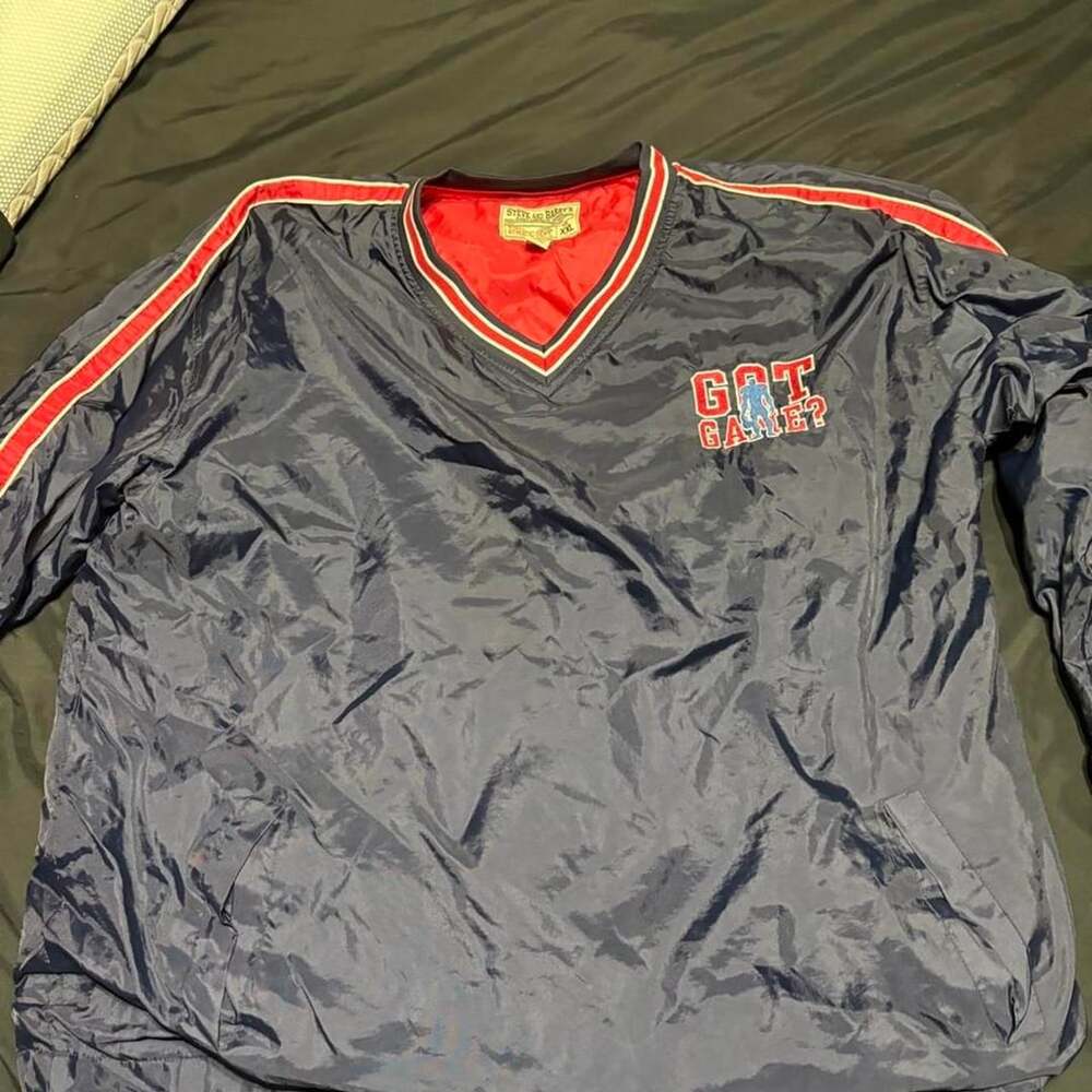 Steve and Barry's Got Game Windbreaker Size XXL Navy Red V-Neck Pullover